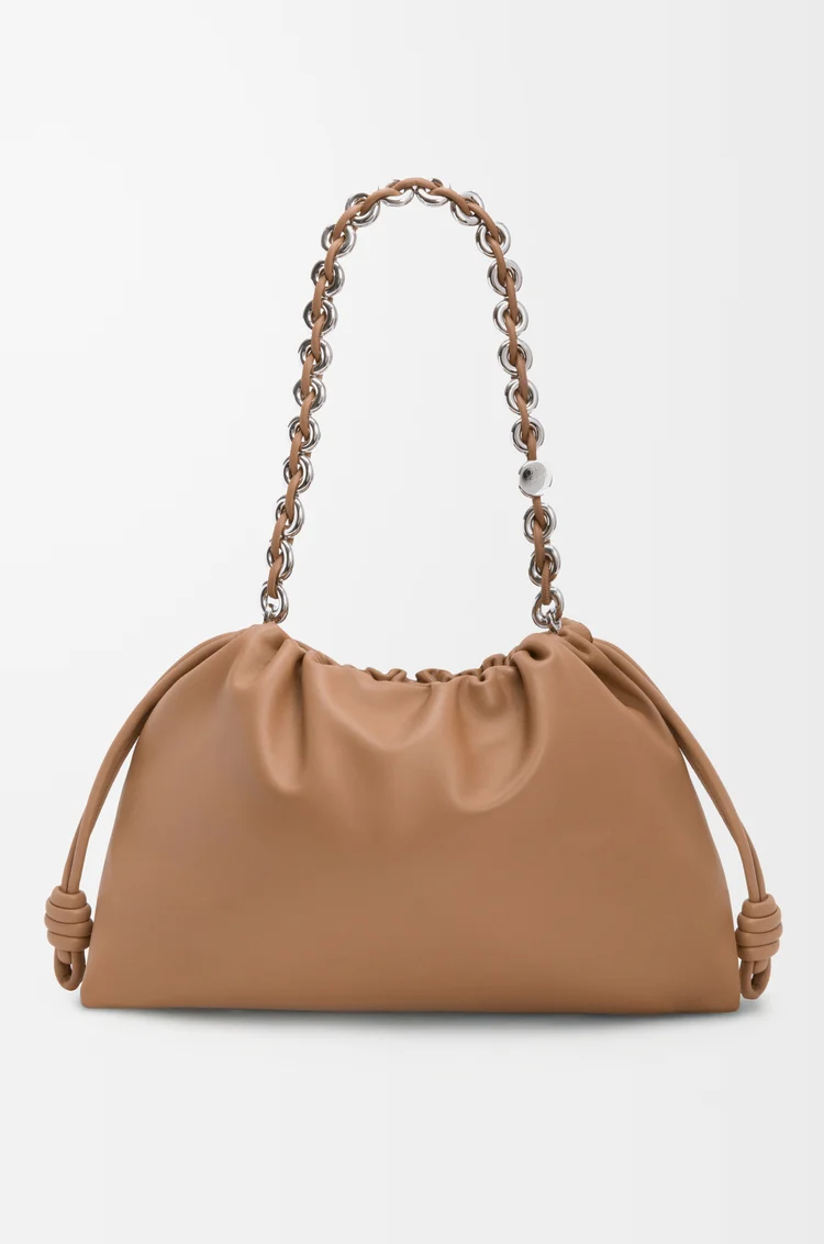 LOEWE Large Flamenco purse in mellow nappa lambskin Mocha