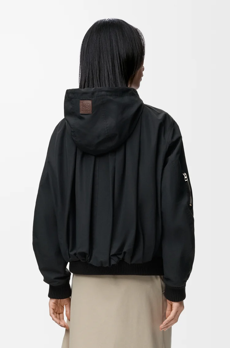 LOEWE Kapuzenjacke aus Wollmischung Schwarz