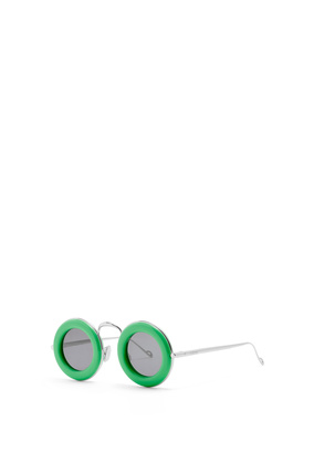 LOEWE 醋酸纖維金屬圓形太陽眼鏡 綠色 plp_rd