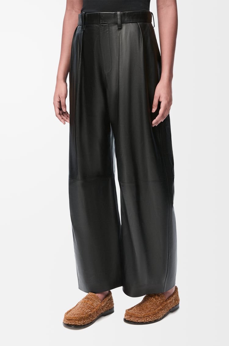 LOEWE Barrel trousers in nappa lambskin Black