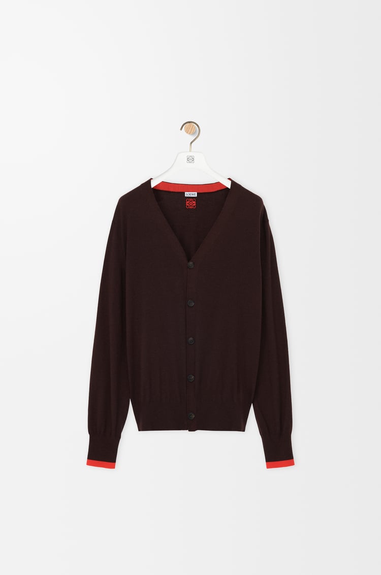LOEWE Cardigan en laine Marron/Orange