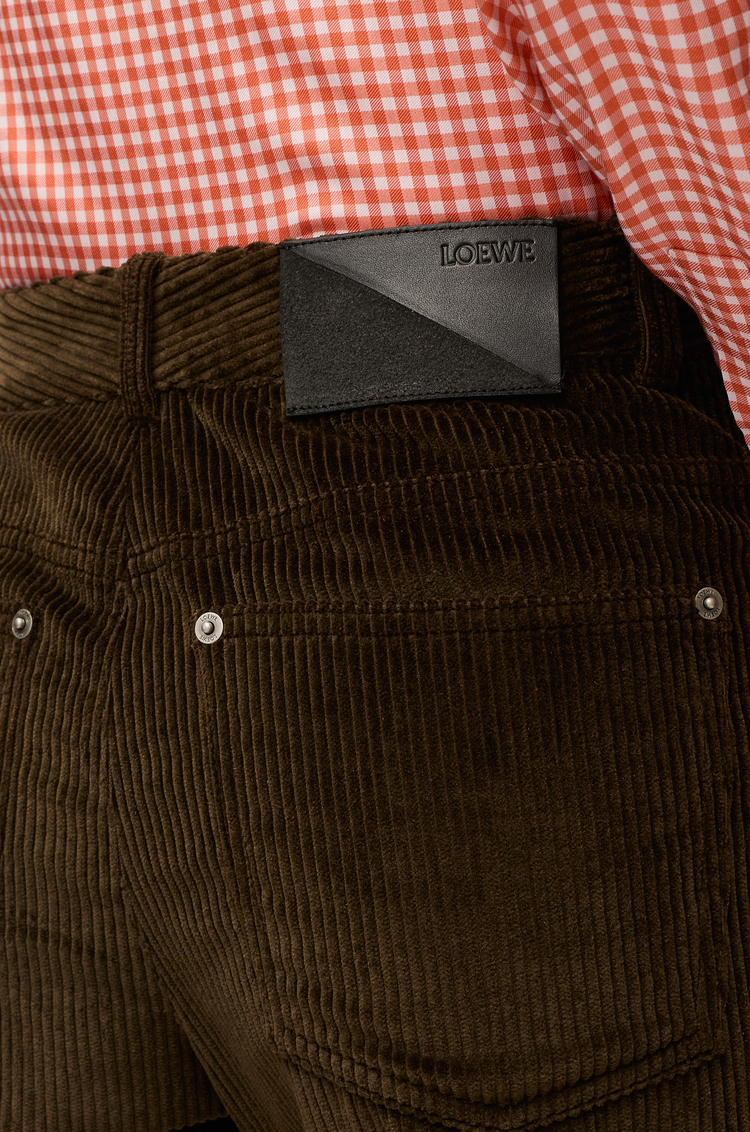 LOEWE Pantalón en pana de algodón Marrón