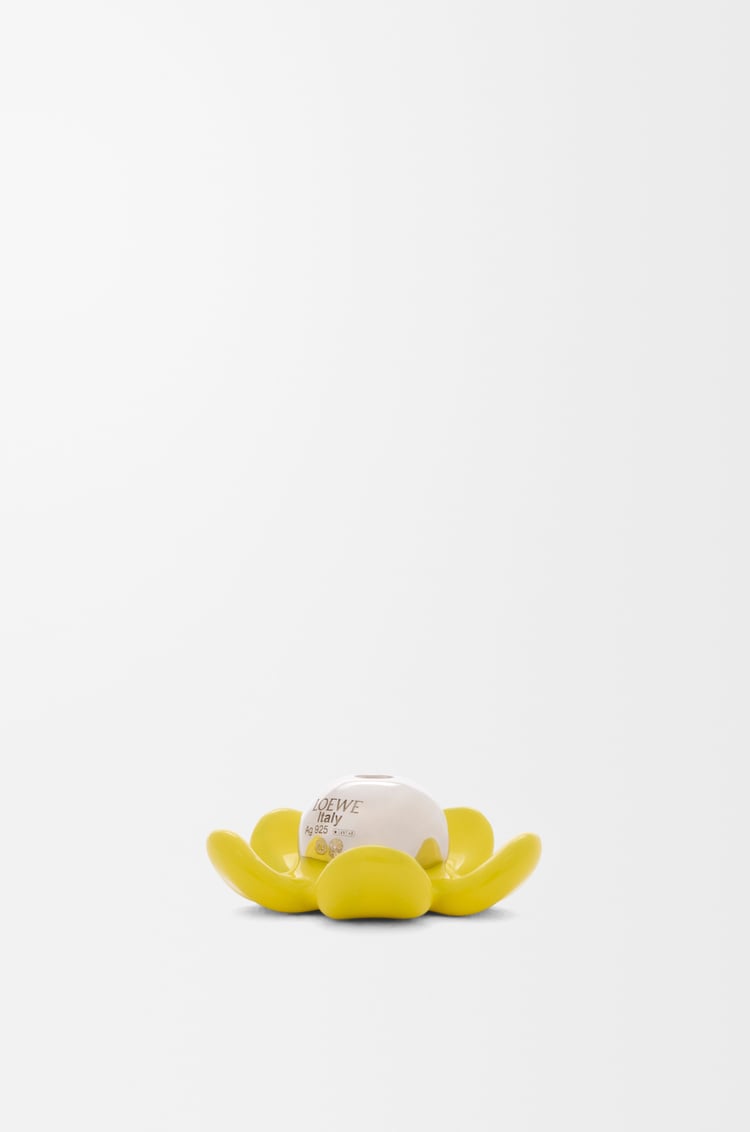 LOEWE Flower Hat pendant in sterling silver Silver/Yellow