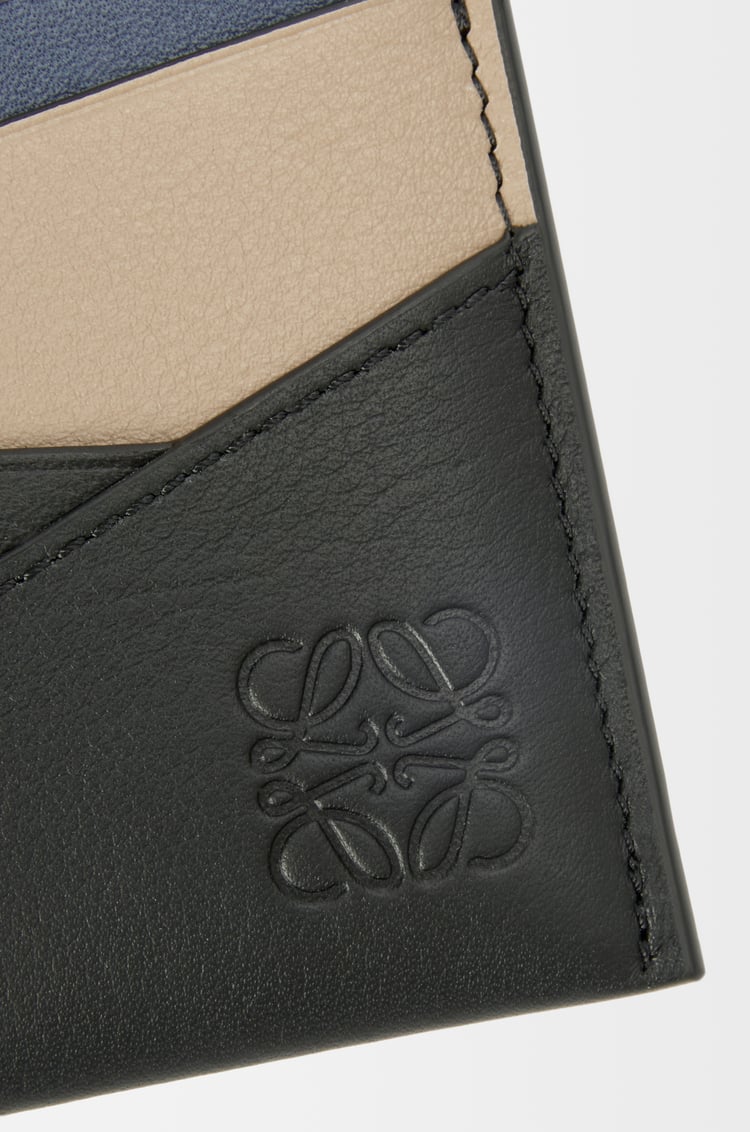 LOEWE 经典牛皮革 Puzzle 扁平卡包 染料靛蓝色/麻灰色