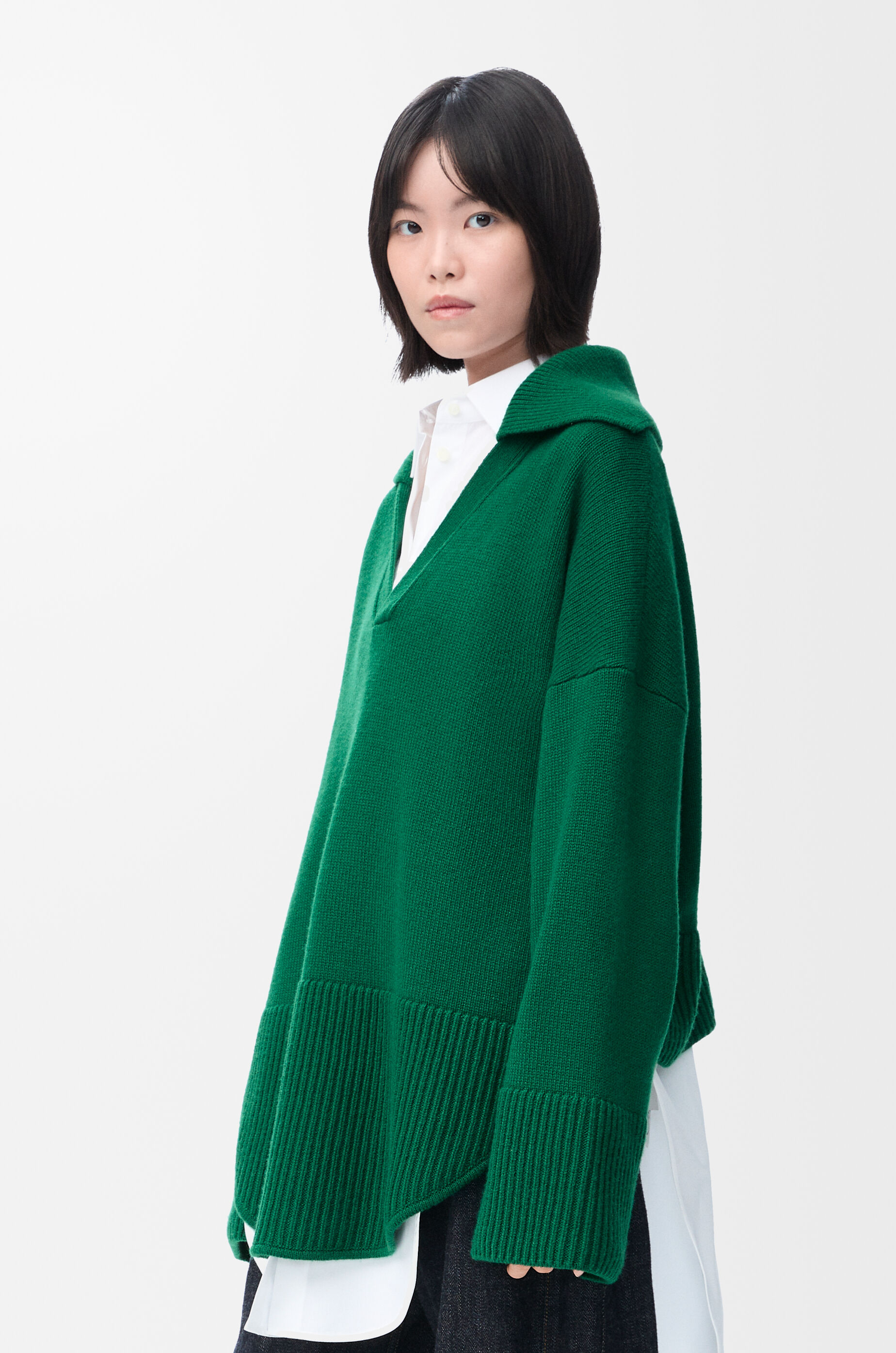 LOEWE ロエベ ナイロン ロングコート 緑 グリーン S