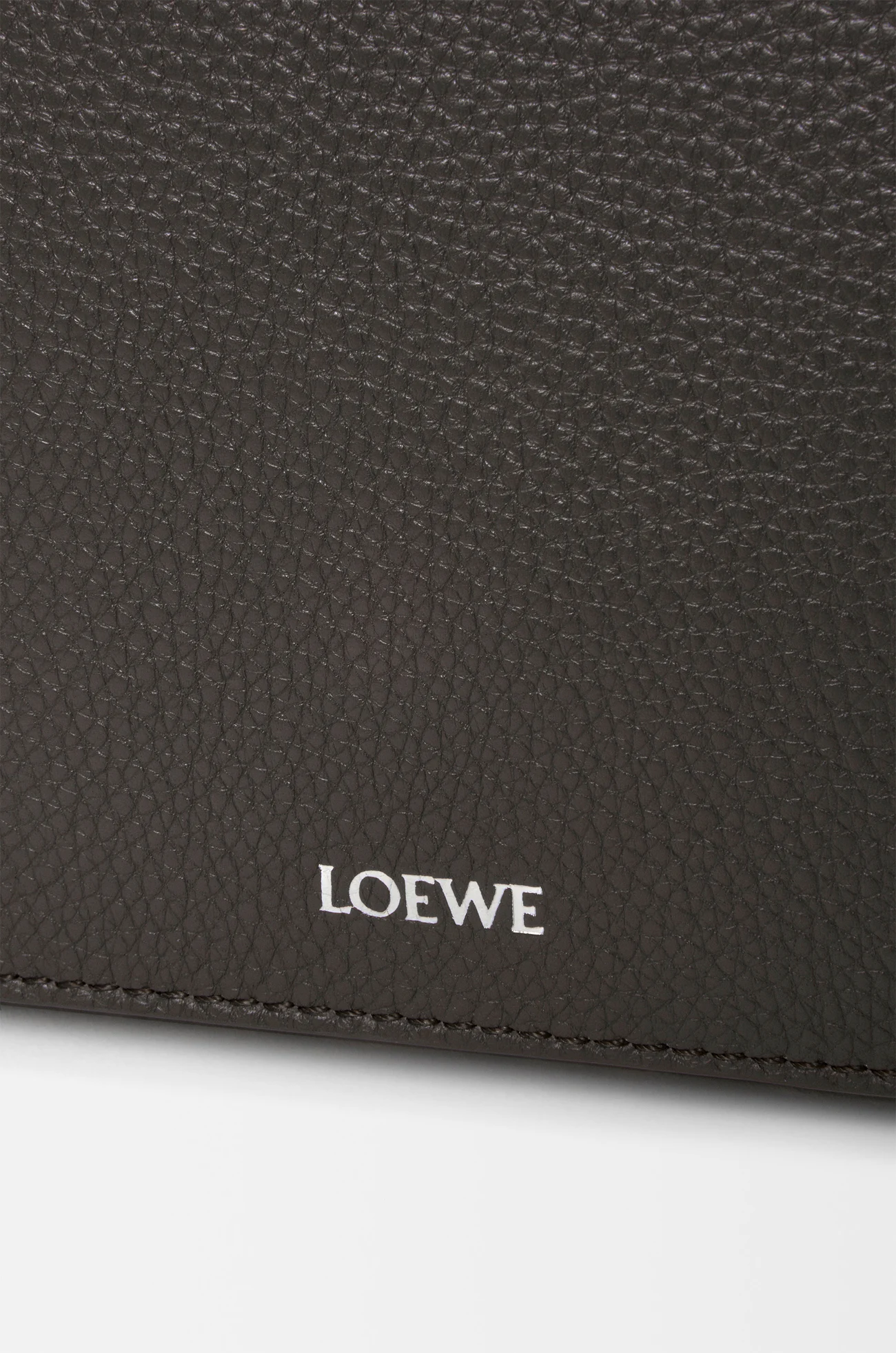 LOEWE Medium Pebble messenger bag in supple grained calfskin Dark Grey