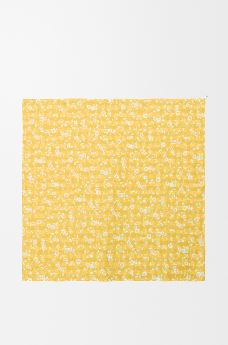 LOEWE Pañuelo en seda Azul Claro/Amarillo