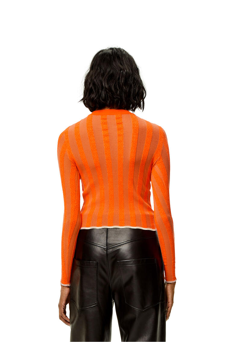 LOEWE Anagram devore sweater in viscose Orange