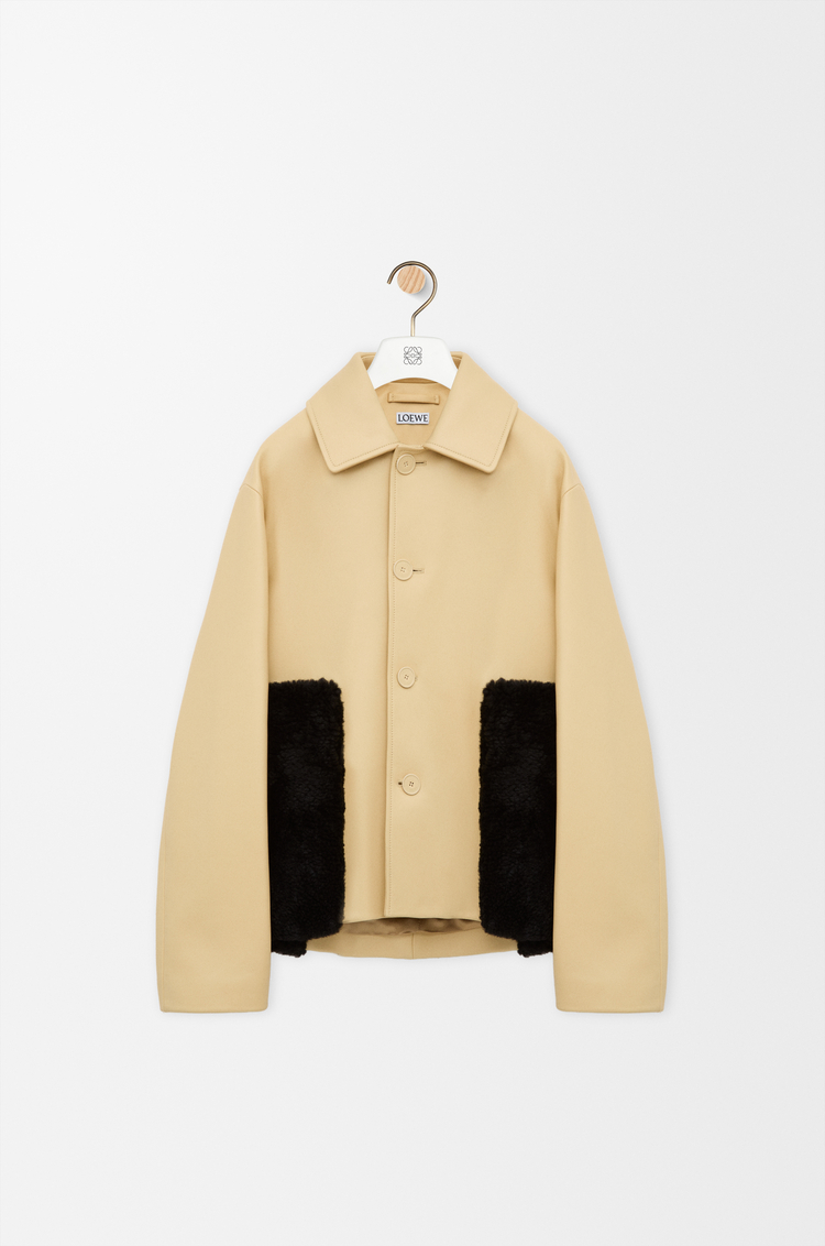 LOEWE Chaqueta en piel napa de cordero Amarillo Claro