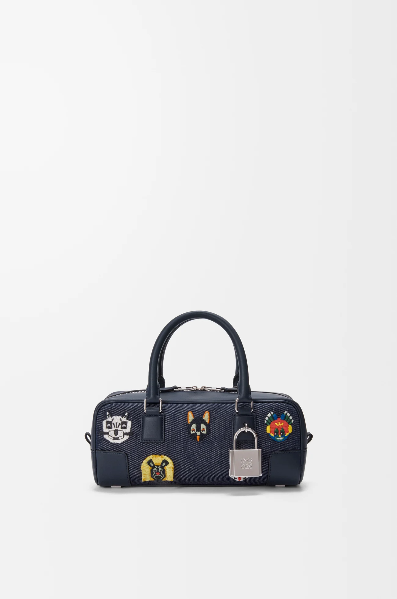 LOEWE キャッツ アマソナ23 クロップド バッグ（エンブロイダリーデニム） ブルー