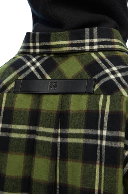 LOEWE Padded overshirt in cotton Khaki Green/Black plp_rd
