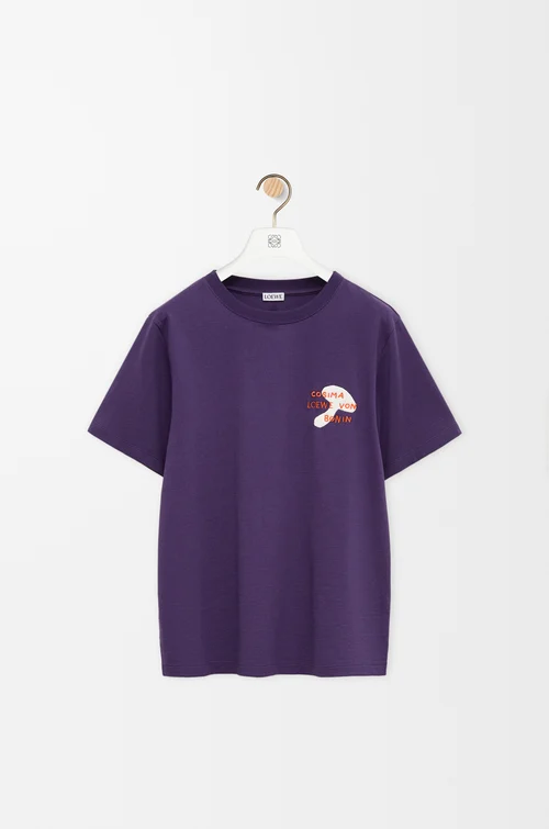 LOEWE Regular fit T-shirt in cotton Purple