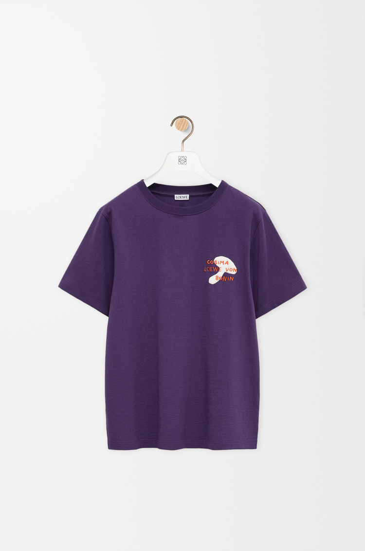 LOEWE Camiseta de corte regular en algodón Morado