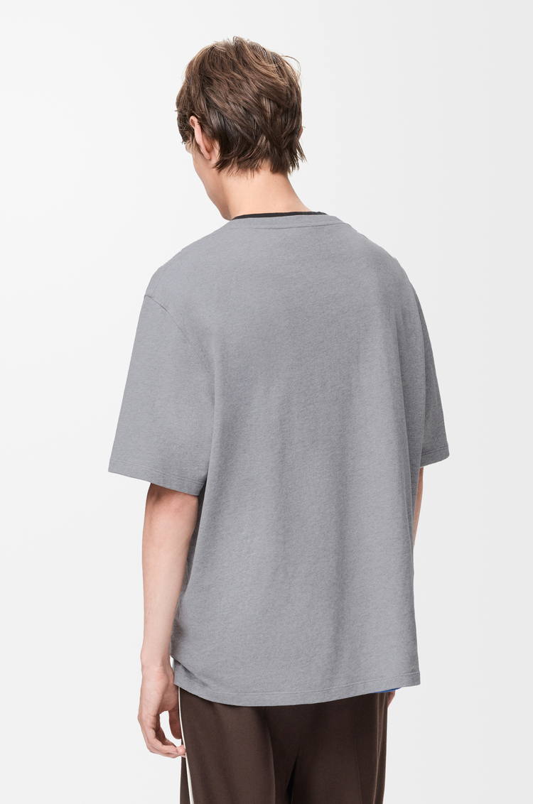LOEWE Camiseta de corte holgado en algodón Gris Jaspeado