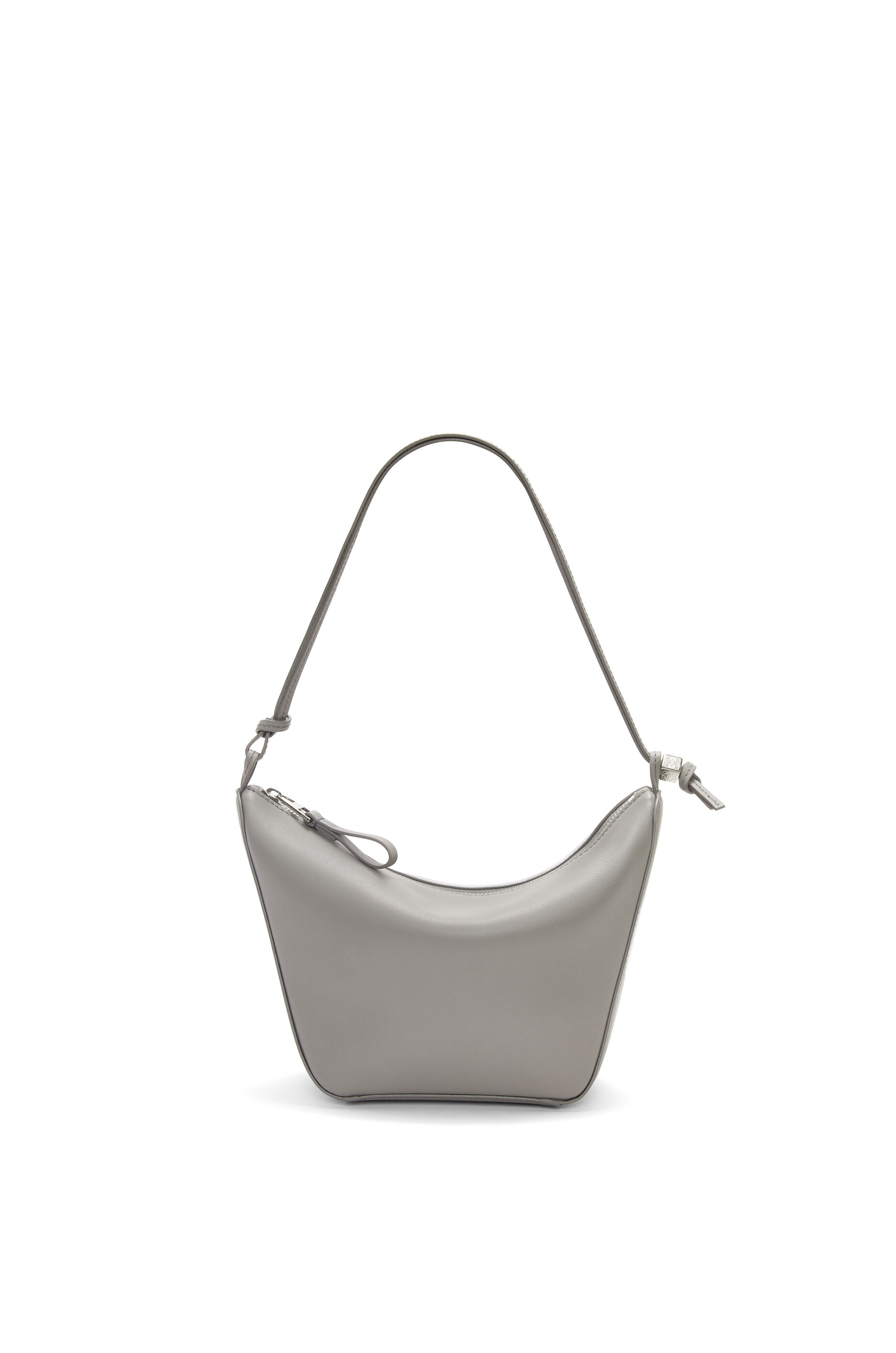 Bear mini Hammock Hobo bag in classic calfskin Pearl Grey LOEWE