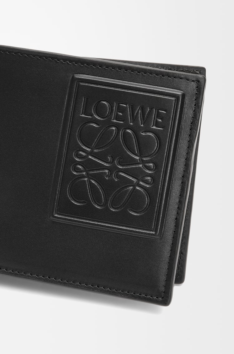 LOEWE Cartera con dos pliegues y monedero en piel de ternera Negro