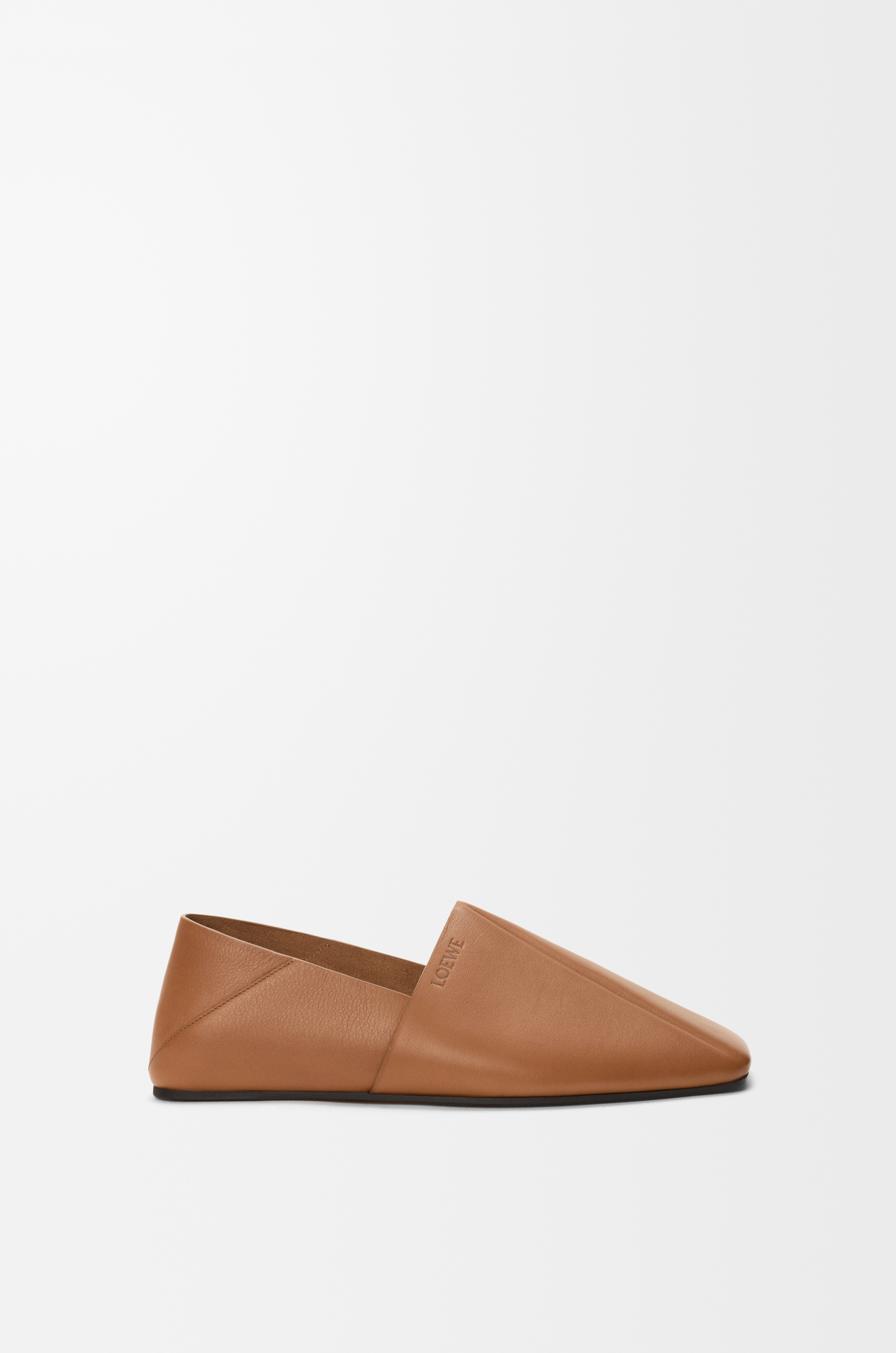 LOEWE Origami slide in soft calfskin Mocha