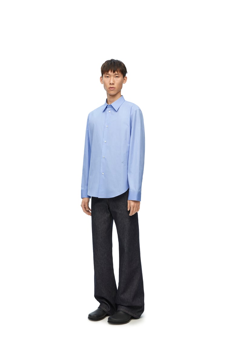LOEWE Shirt in cotton 淺藍色