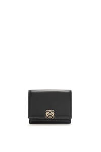 LOEWE Puffer Anagram trifold wallet in shiny nappa calfskin 黑色