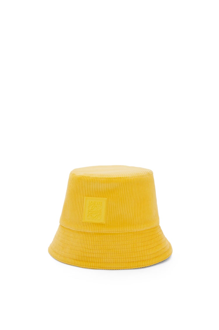 LOEWE Patch bucket hat in corduroy Yellow