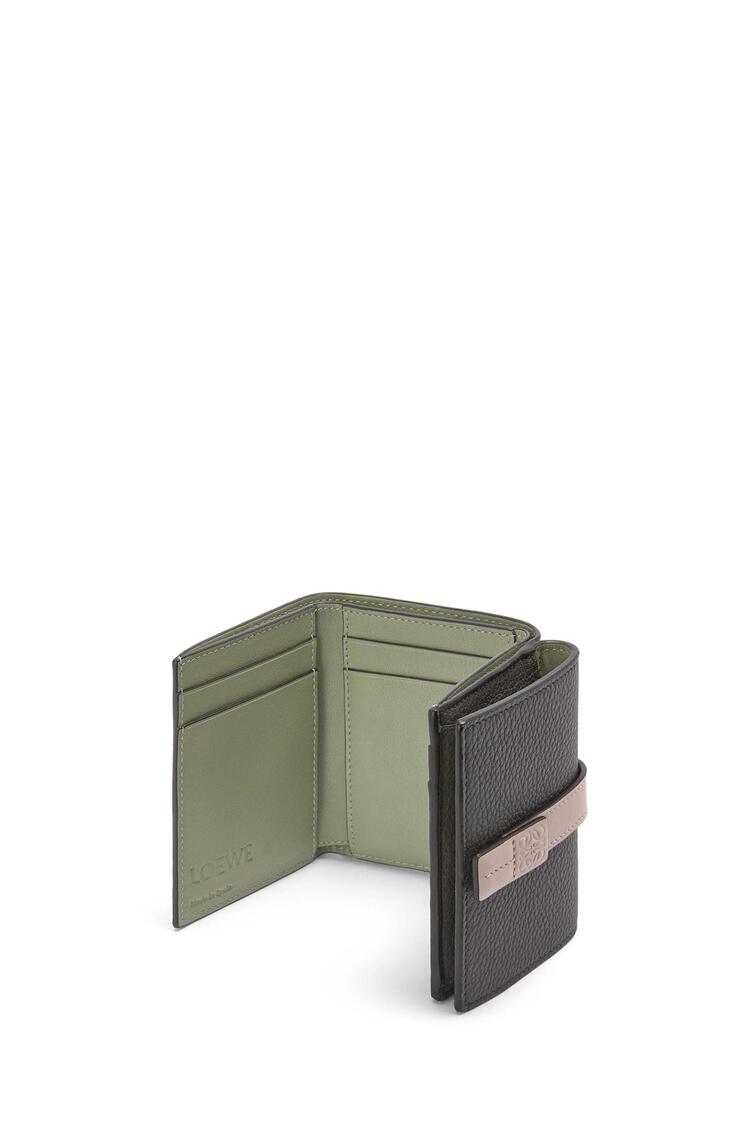 LOEWE Trifold wallet in soft grained calfskin Anthracite/Ghost