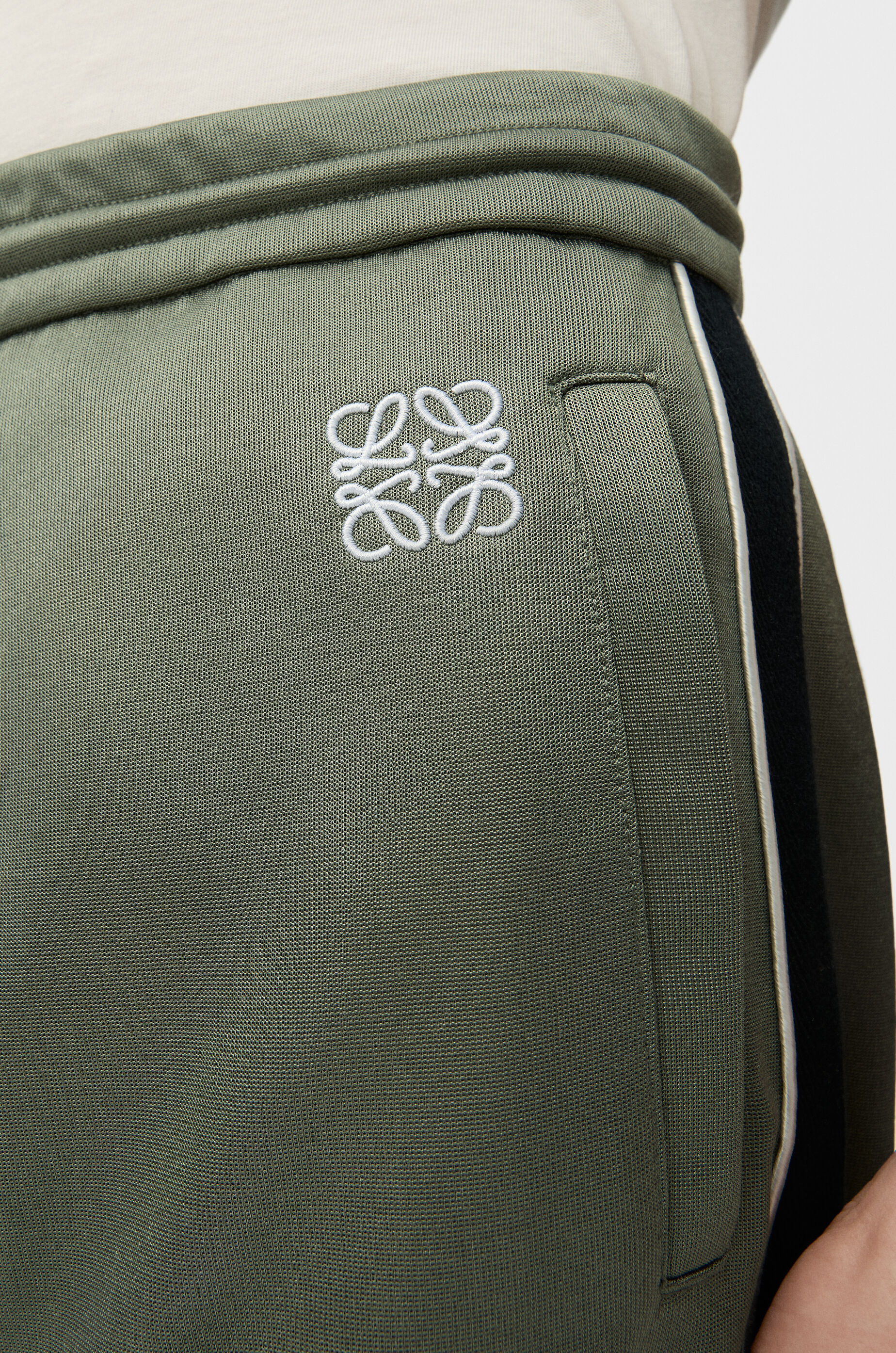 Tracksuit trousers in technical jersey Green - LOEWE