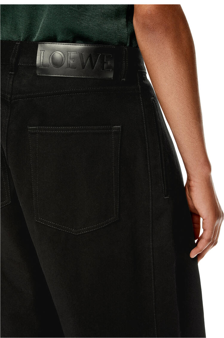 LOEWE Pantalón de tiro bajo en algodón Negro pdp_rd