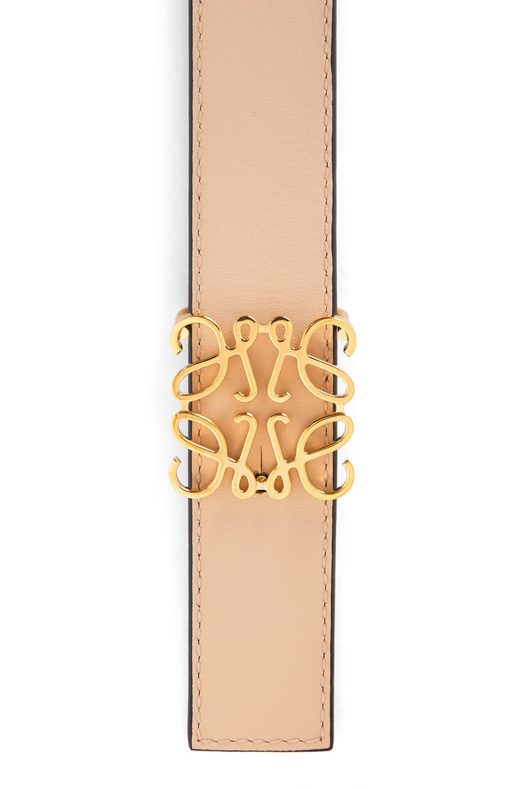 LOEWE Reversible Anagram belt in smooth calfskin Tile Red/Nude/Gold