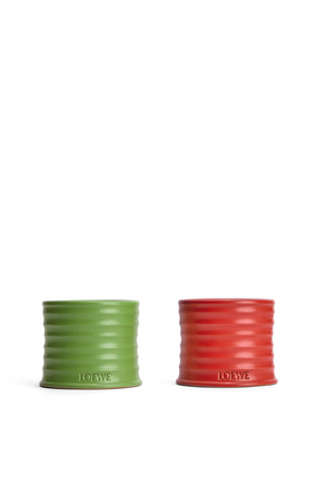 LOEWE 2 Velas pequeñas Verde/Rojo
