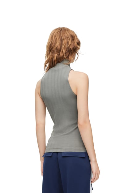 LOEWE High neck top in cotton blend Sparkling Grey plp_rd