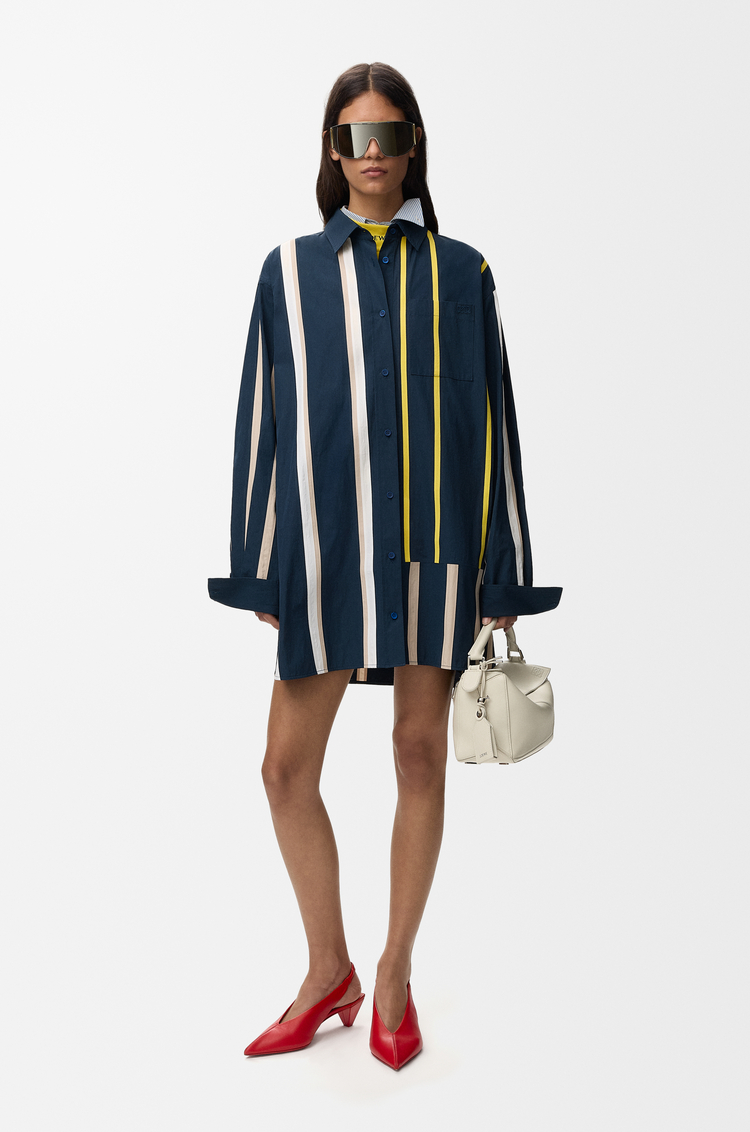 LOEWE Vestido camisero en algodón Multicolor