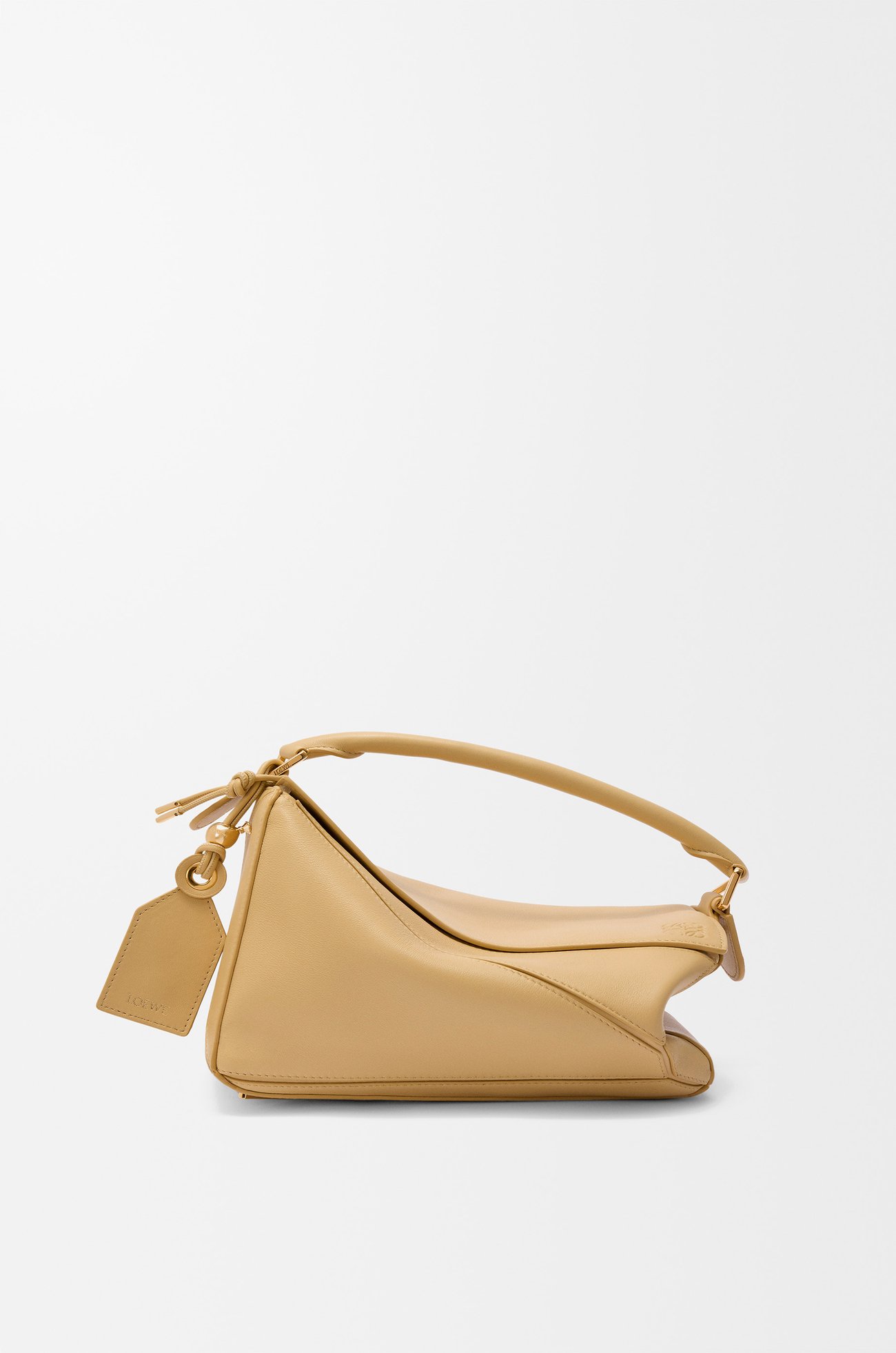 LOEWE Borsa Featherlight Puzzle piccola in nappa di agnello Dark Butter
