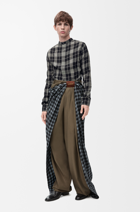 LOEWE Shirt in viscose Black/White