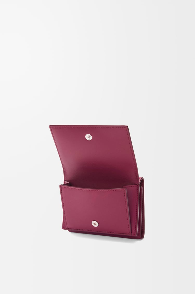 LOEWE Trifold wallet in satin calfskin Crimson