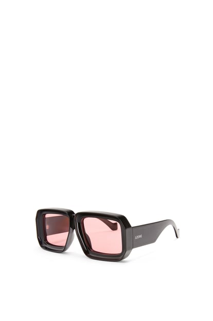 LOEWE Paula's Ibiza dive in mask sunglasses in acetate Shiny Black plp_rd