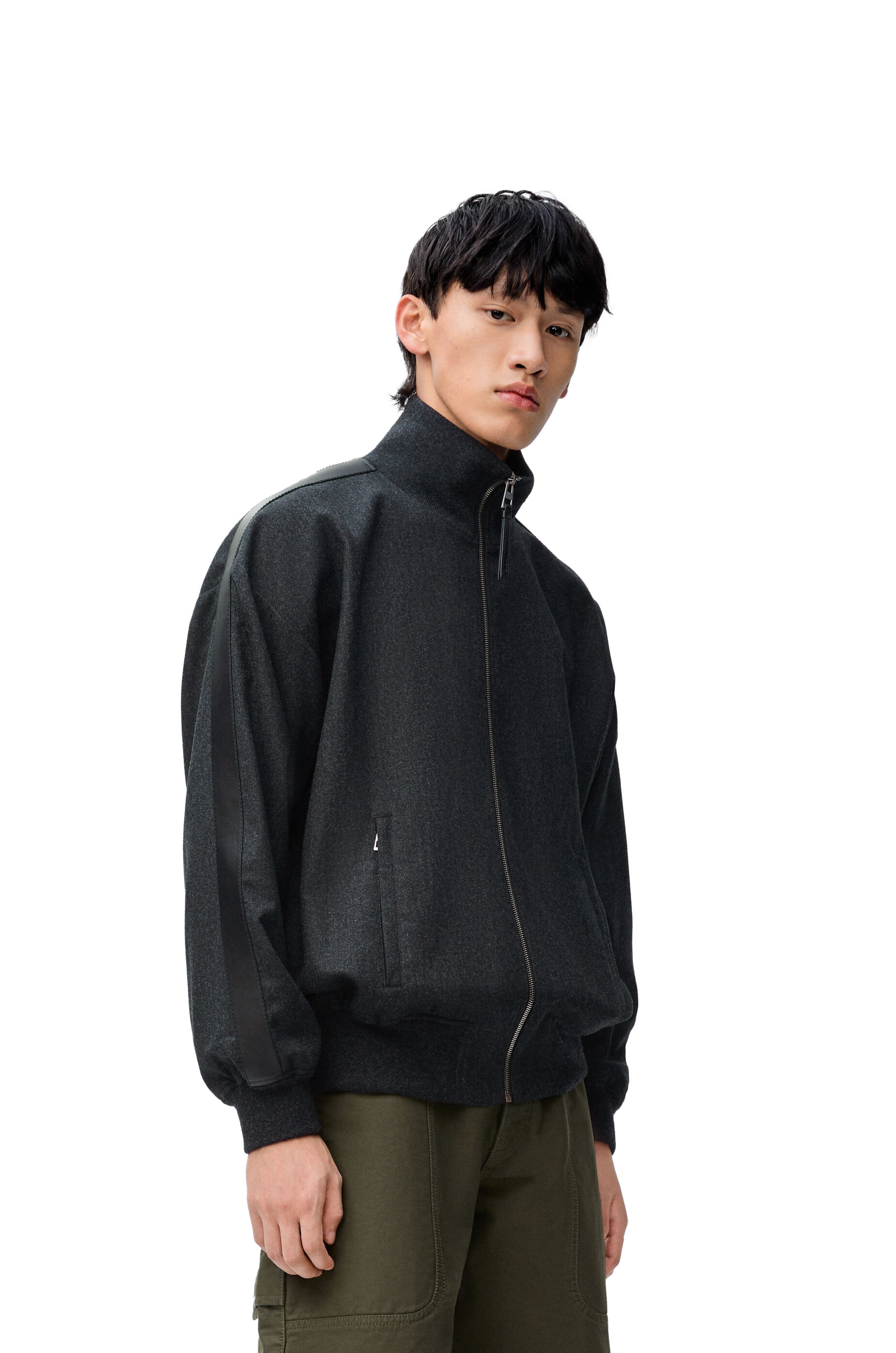 トラックスーツ ジャケット（ウール&カシミヤ） チャコールメランジェ - LOEWE