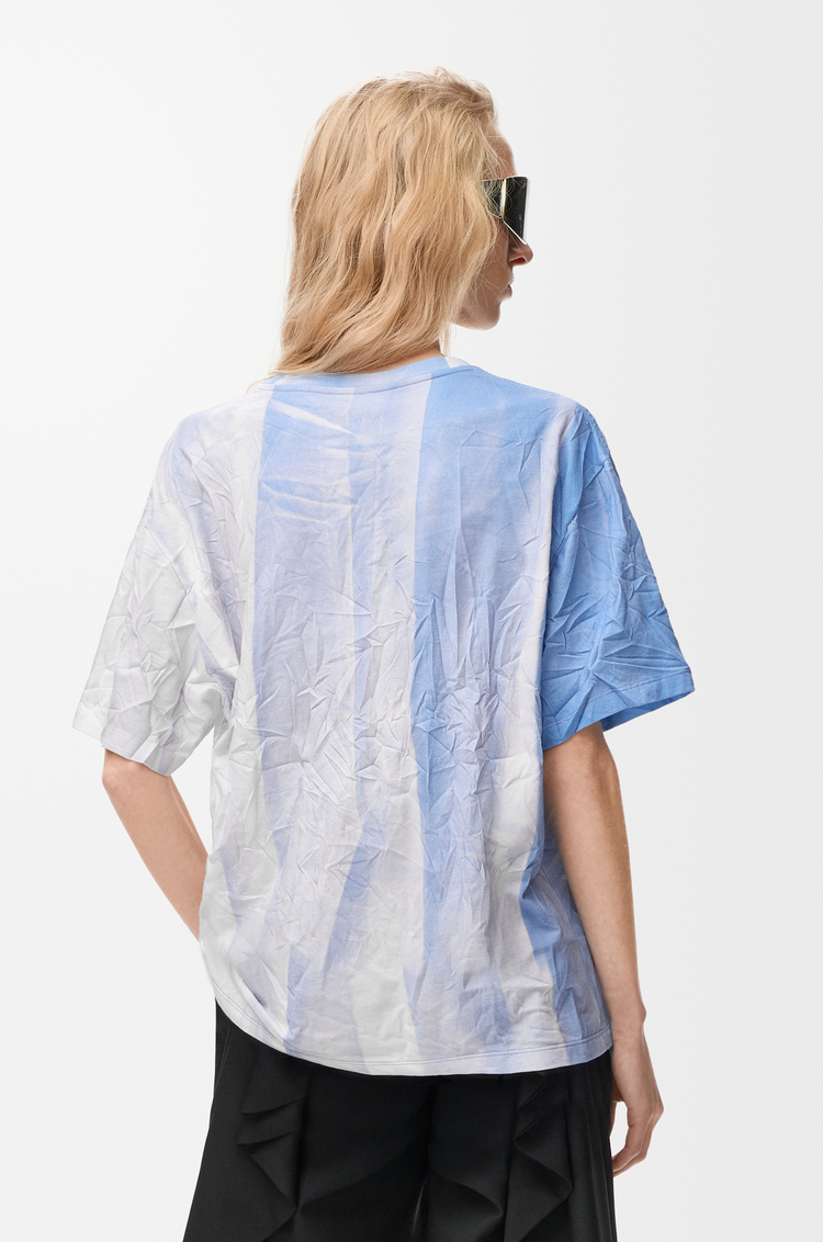 LOEWE T-shirt in cotone tecnico Azzurro