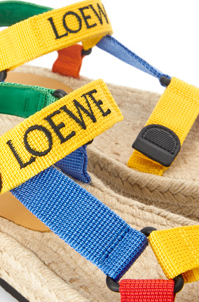LOEWE Strappy espadrille in nylon Yellow/Multicolour