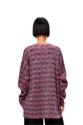 LOEWE Anagram oversize sweater in wool Pink/Black plp_rd