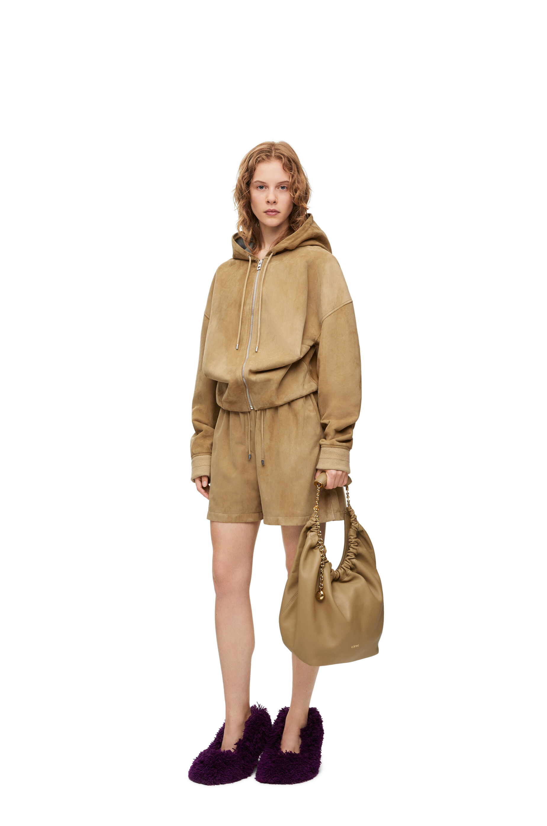 Hoodie suede hot sale