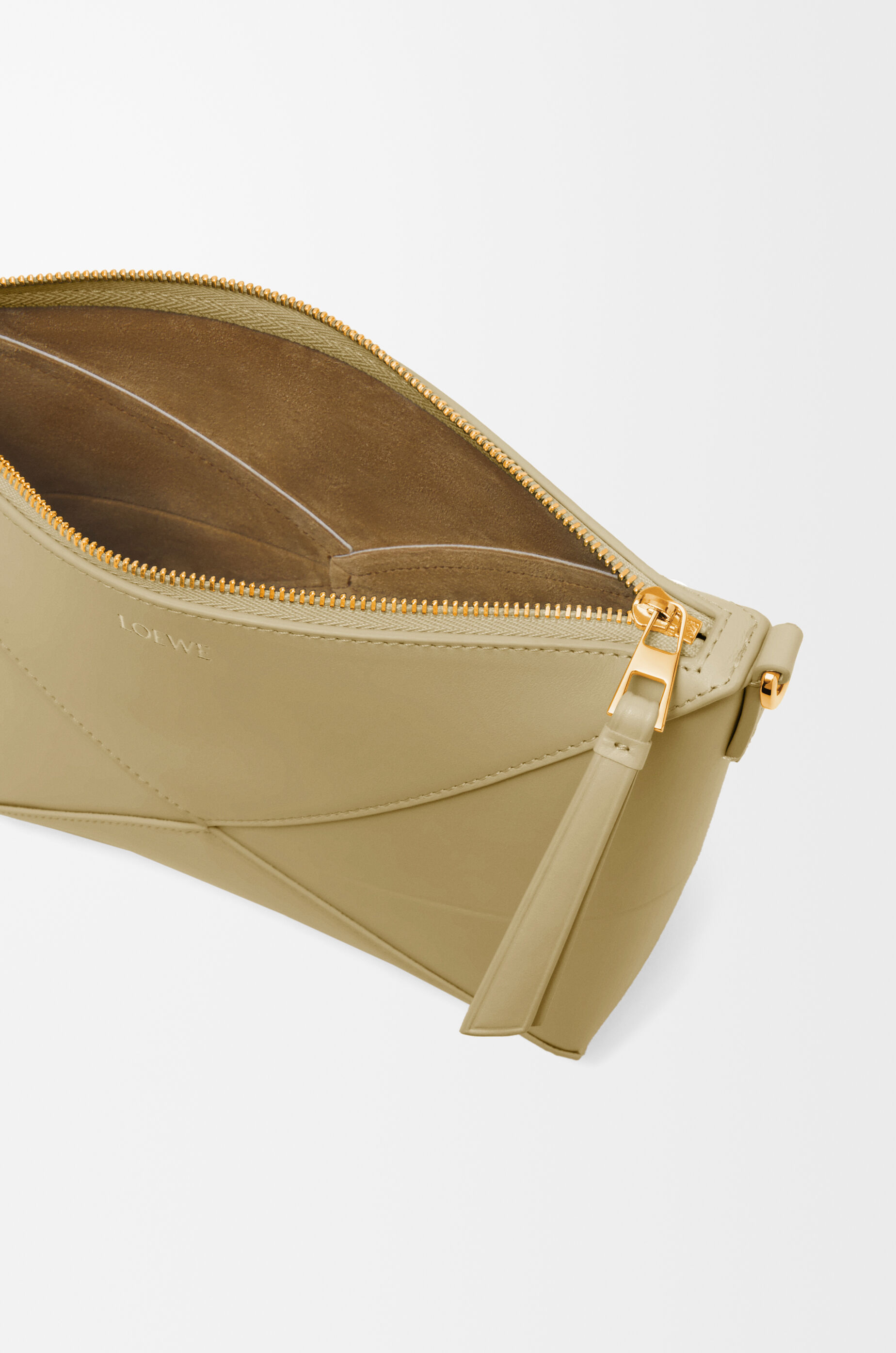 パズルフォルド ポーチ（シャイニーナパカーフ） グリーン - LOEWE