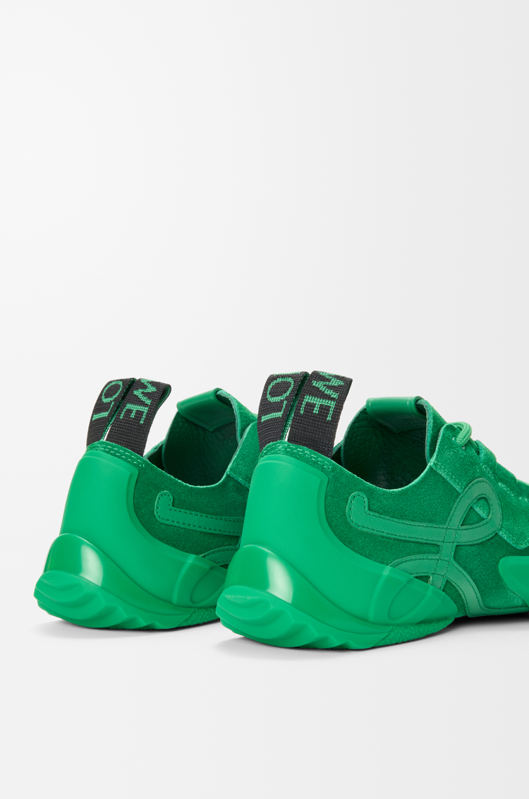 LOEWE Sneaker Grip in pelle di vitello scamosciata Verde Giungla