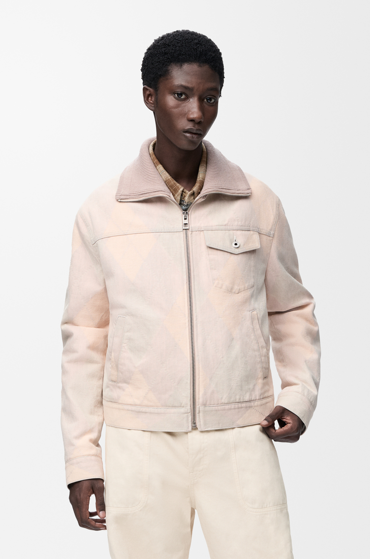 LOEWE Giacca con zip in denim Beige