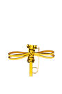 LOEWE Charm Dragonfly en piel de ternera y metal Amarillo