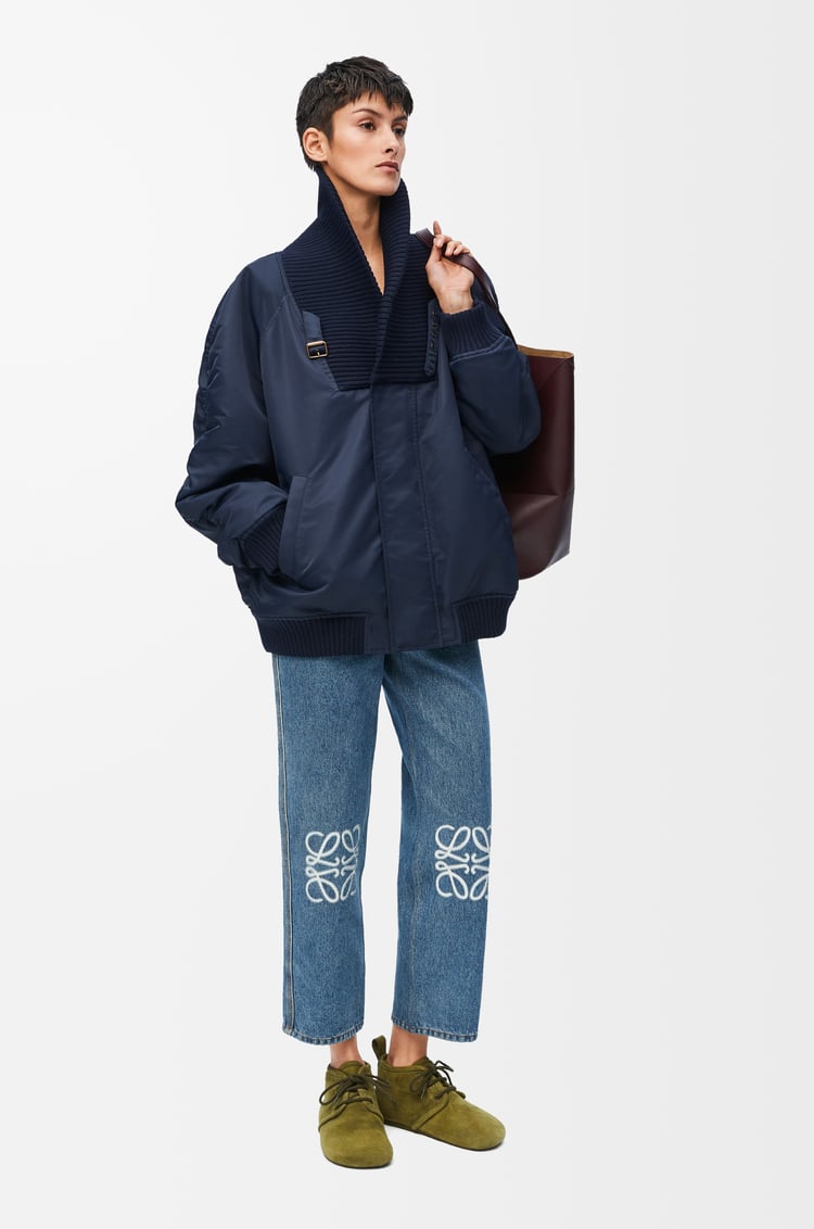 LOEWE アナグラム クロップド ジーンズ（デニム） ミッドブルーデニム