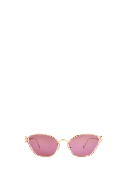 LOEWE Anagram hexagonal sunglasses in metal Burgundy plp_rd