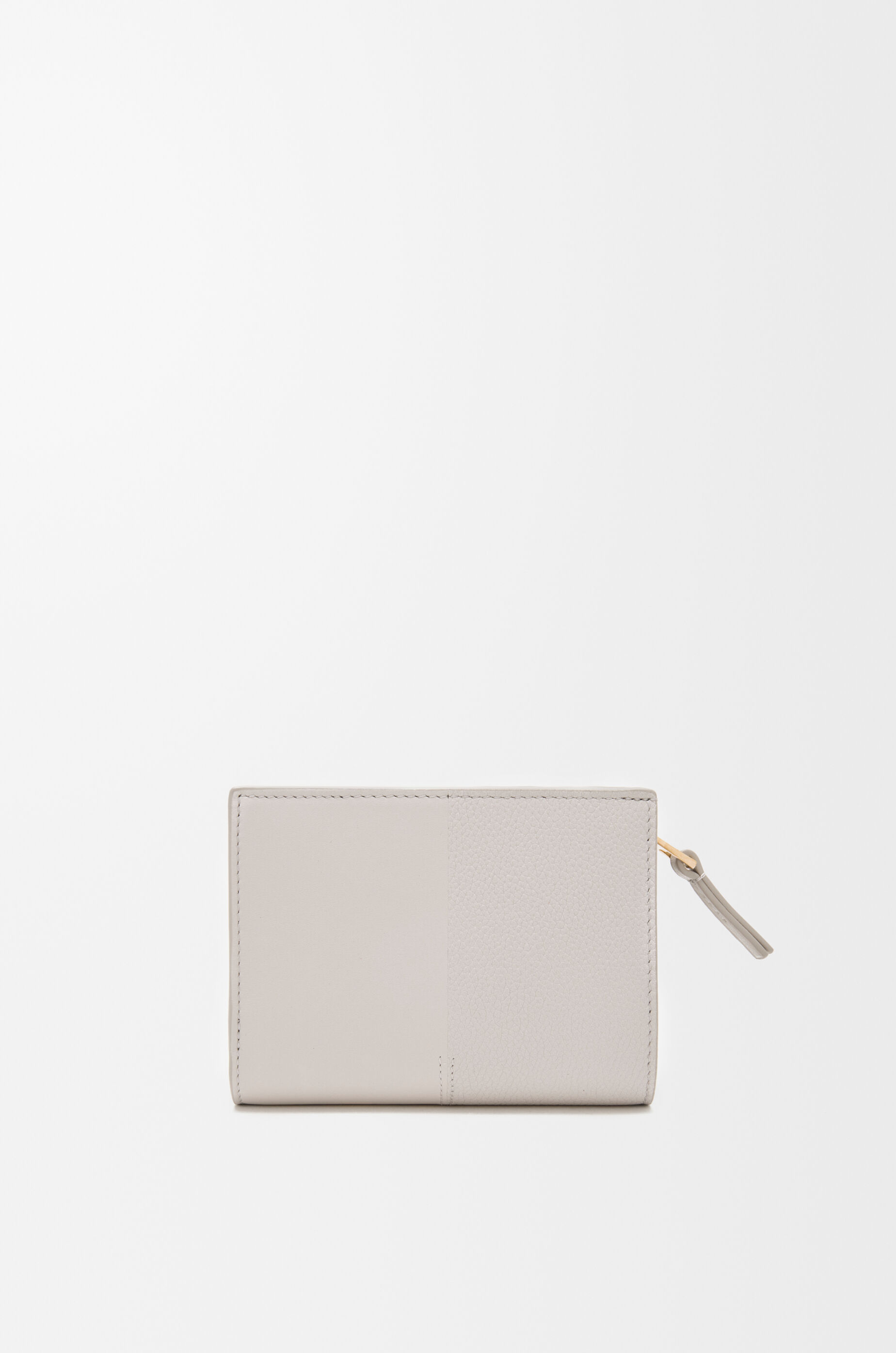 Duet compact wallet in smooth and grained calfskin Grey - LOEWE