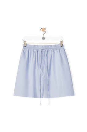 LOEWE Pantalón corto en algodón de rayas Blanco/Azul plp_rd