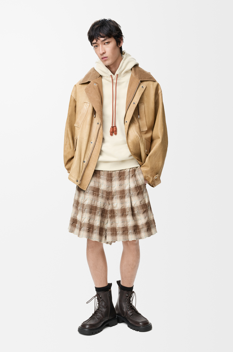 LOEWE Relaxed fit hoodie in cotton Ecru