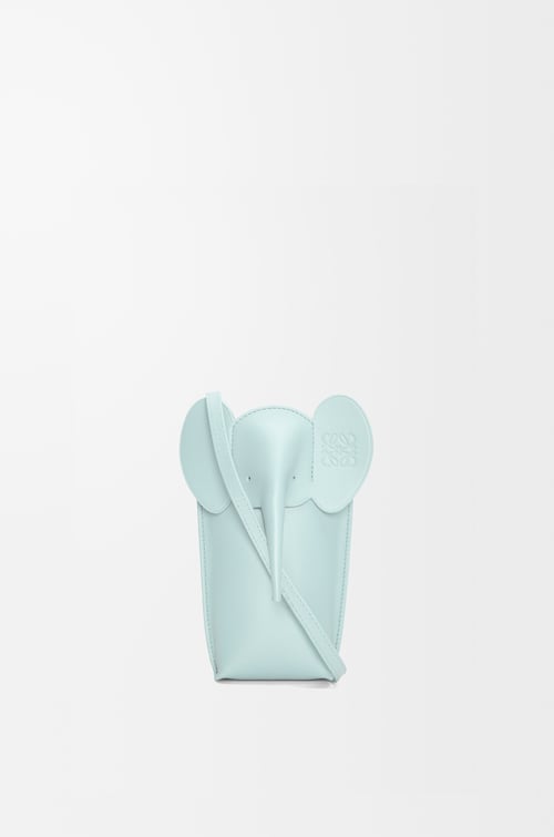 LOEWE 经典牛皮革小象袋 冰川蓝